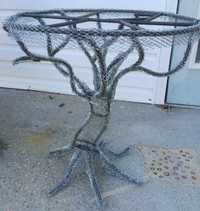 Faux bois table armature