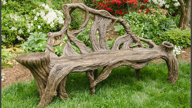 faux bois bench