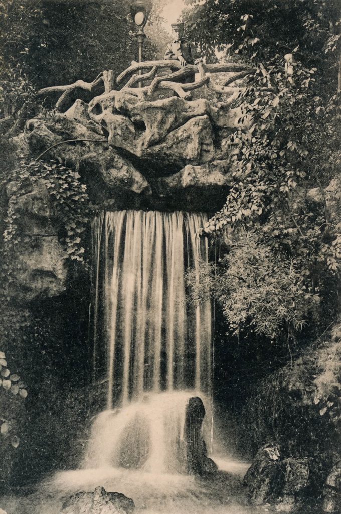 Cascade waterfall at Parc Montsouris in Paris