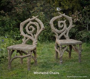 Faux bois chair, faux bois, faux bois furniture, garden chair, garden chair custom made, concrete chair