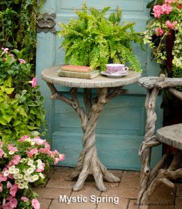 faux bois table, faux bois bistro set, garden furniture