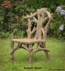 Faux bois chair, concrete chair, custom chair, custom garden furniture
