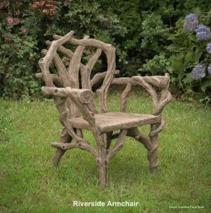 Faux bois chair, concrete chair, custom chair, custom garden furniture