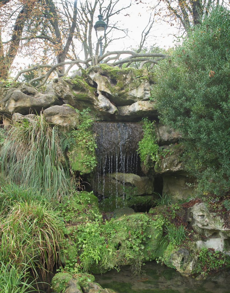 Faux bois cascade at Parc Montsouris