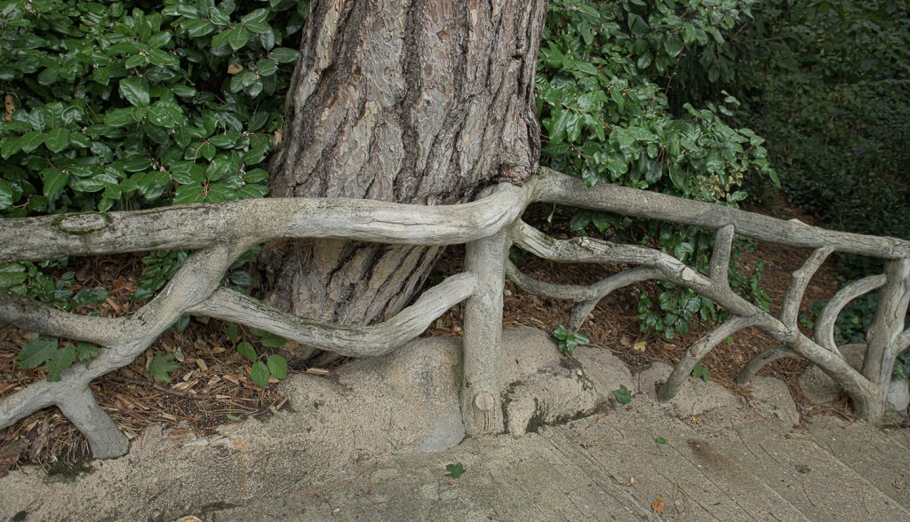 Parc Montsouris faux bois railing detail