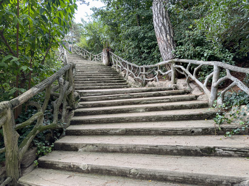 faux bois stairway in Parc Montsouris