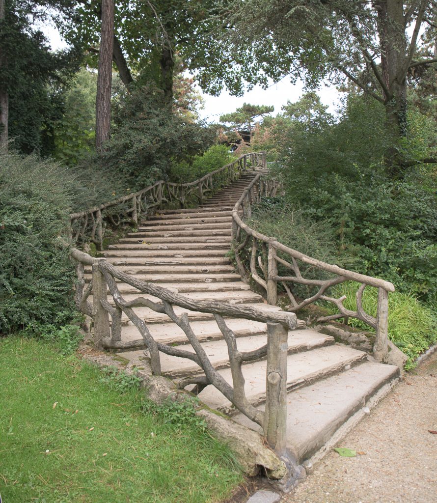 faux bois stairway in Parc Montsouris